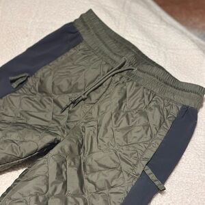 Columbia Olive and Navy Quilted Pants
